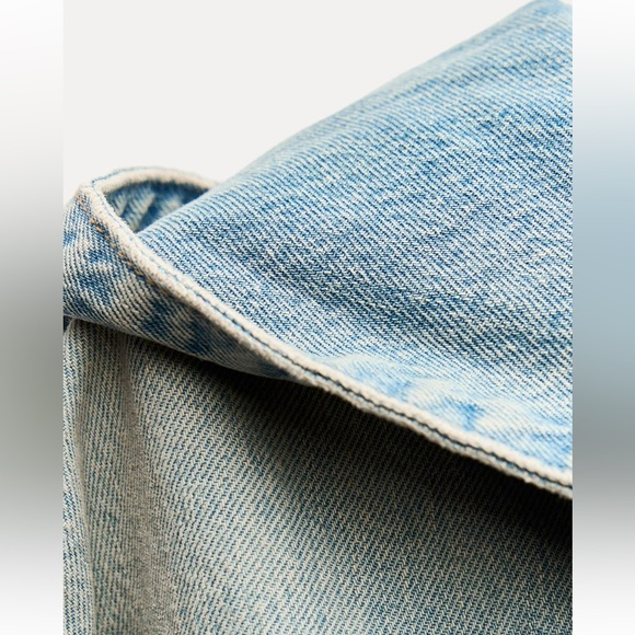 ZARA TRF CROP DENIM JACKET - Picture 3 of 4